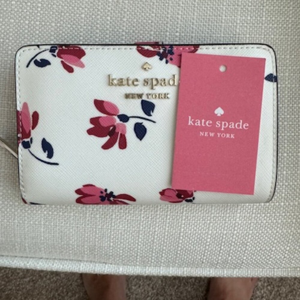 Kate Spade NWT 'Staci Tea Garden Toss' Medium Compact Wallet